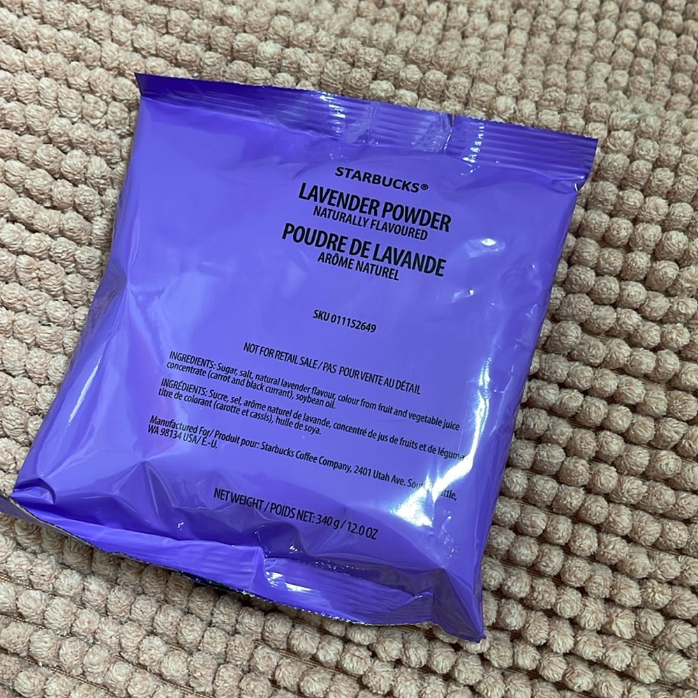 Starbucks Lavender Powder 12oz Bag (1 bag) Sealed Best Before FEB 2026